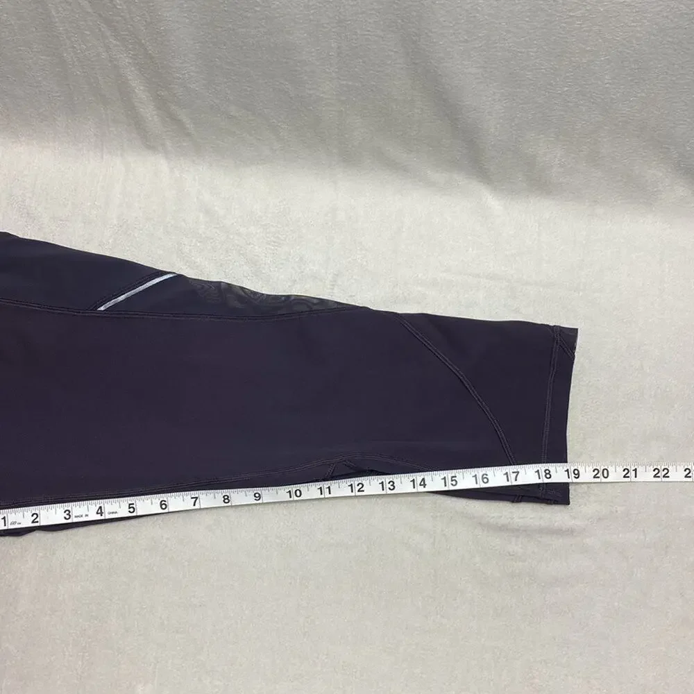 Lululemon very dark purple cropped leggings size 8